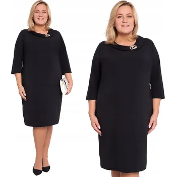 Dámské šaty Černé šaty s ozdobou 64