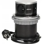 ORNO AE-1380 Elektrická Zásuvka do desky stolu zapuštěná stříbrná 3680 W 4 zásuvky