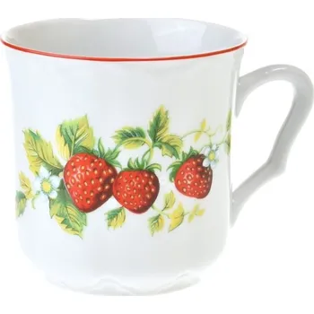 Hrnek 270 ml jahody s červenou linkou