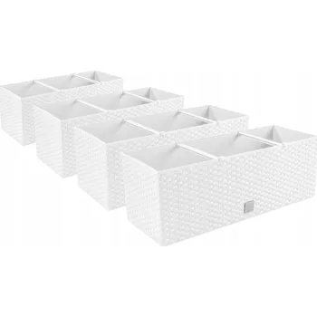 Květináč Pafen bílý plast Květináč 51,5 cm x 19,5 x 18,5 cm