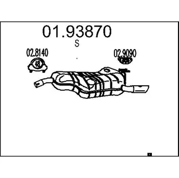 Auto-moto Zadní tlumič výfuku MTS 01.93870