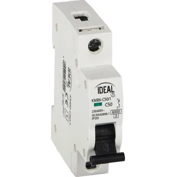 vypínač IDEAL KANLUX Nadproudový spínač 1P C50 KMB6-C50/1 27252