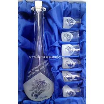 Pískovaná velká sada Góčio 6 + 1 dekor - Motorkář EXTRA