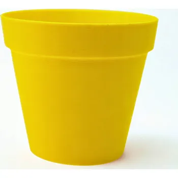 Květináč Květináč plast žlutý Admit 12 cm x 12 cm x 11 cm