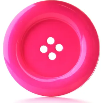 Knoflík Pro Háčkování Knoflík kulatý plast 30 mm, fuchsiový