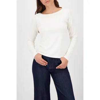 Dámské tričko Tričko Monari 8868 smetanové dlouhý rukáv basic Velikost: 40