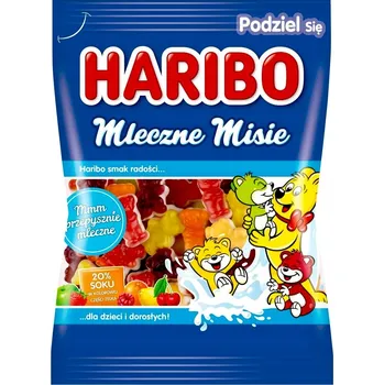 Bonbon HARIBO Mléční Medvídci Želé Bonbony bonbóny s ovocnou příchutí 160 g