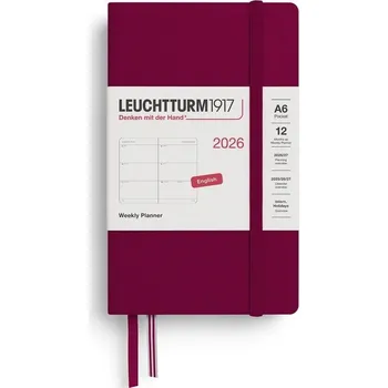 Diář Weekly Planner 2026 Pocket (A6) Port Red DN00562355