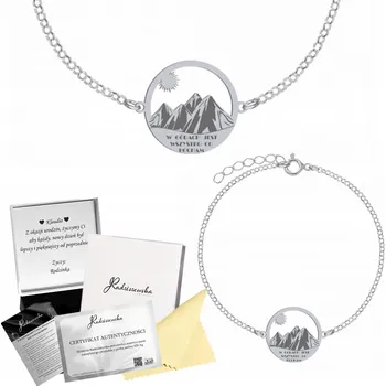 Náramek Stříbrný Náramek Hory Gravírování Věnování
