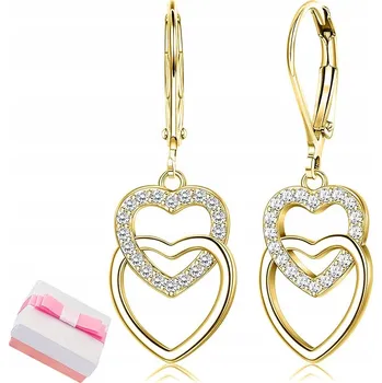 Náušnice ZLATÉ NÁUŠNICE ZLACOVANÉ, ANGLICKÉ STŘÍBRO 925, PRO ŽENY