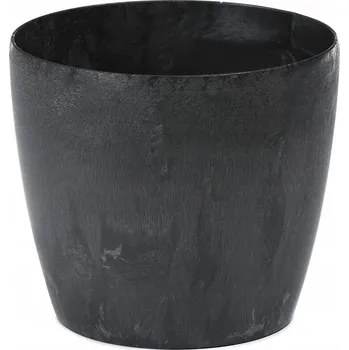 Květináč OBAL na květináč MAGNOLIE prům. 21 CM ČERNÝ BETON imitace Lamela