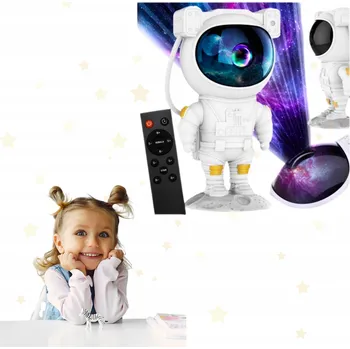 Noční světlo Projektor noční oblohy Renew Force astronaut s LED světlem a dálkovým ovládáním