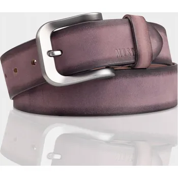 Opasek Mustang Kožený Opasek Pánský Hnědý Elegantní Ke Kalhotám V pase 90 CM