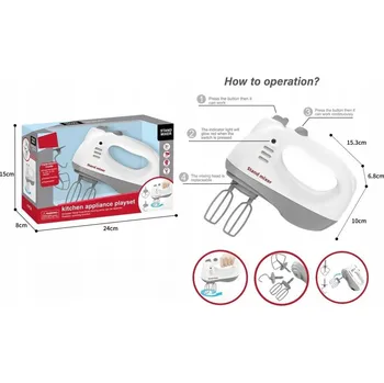 Dětský spotřebič Dětský kuchyňský mixér na baterie s otočnými nástavci - hračka