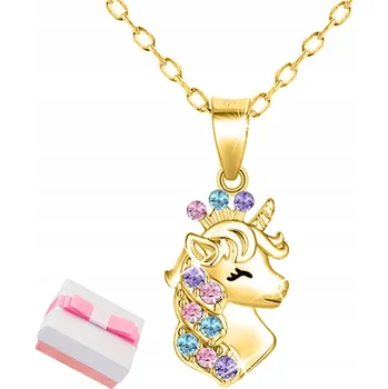 Náhrdelník STŘÍBRNÝ NÁHRDELNÍK 925 JEDNOROŽEC PRO DÍVKU