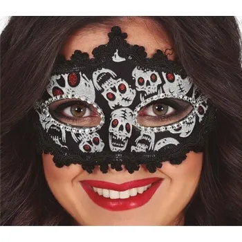 Karnevalová maska Maska na obličej Guirca plastová černá