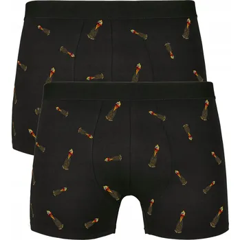 Boxerky Pánské boxerky s mušlemi 2-PACK – ideální jako dárek XXL Černé