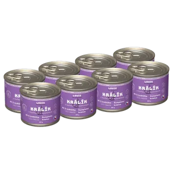 Krmivo pro psa Výhodné balení 8ks - Králik s kuřecím a prebiotiky 200g