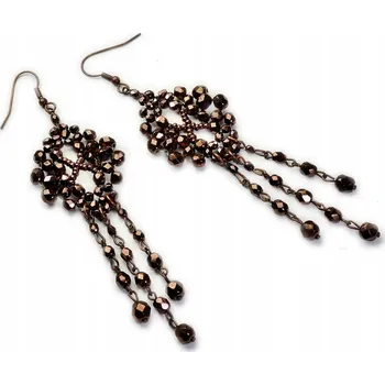 Náušnice Dlouhé Náušnice Hnědé Orientální Módní Jablonex