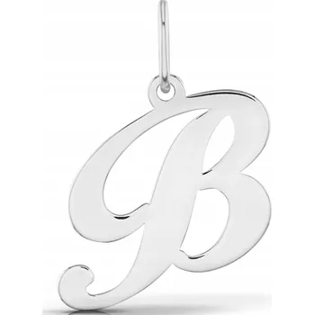 Přívěsek STŘÍBRNÝ PŘÍVĚSEK NA ŘETÍZEK PŘÍVĚSEK PÍSMENO B OZDOBNÉ STŘÍBRO 925