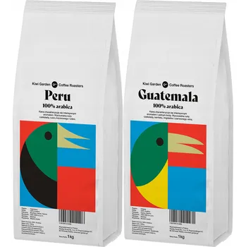 Káva Káva zrnková Arabica Kiwi Garden Coffee Roasters Guatemala + Peru Čerstvě pražená 2x1 kg 2000 g