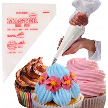 CUKRÁŘSKÉ SÁČKY NA ZDOBENÍ CUKRÁŘSKÉ SÁČKY 100 KUSŮ CUKRÁŘSKÝ SÁČEK