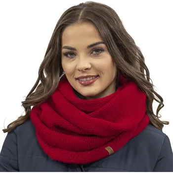 Šála Nákrčník Dámský Teplý Módní Klasický Červený Vivisence 7103