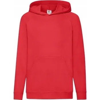 Chlapecká mikina Dětská mikina bavlna Fruit of the Loom červená, velikost 152