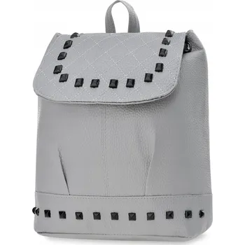 Elegantní dámský BATOH městský batůžek A5 z eko kůže s cvočky, prostorný