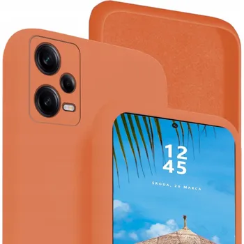 Pouzdro na mobilní telefon Zadní Kryt RCBR pro Xiaomi Redmi Note 12 Pro plus 5G SILICON CASE oranžový