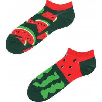 Dámské ponožky TODO SOCKS Juicy Watermelon Low Kotníkové Ponožky Meloun 35-38