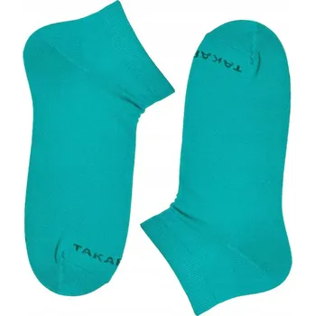 Pánské ponožky Zelenomodré kotníkové ponožky z organické bavlny TakaPara 36-40