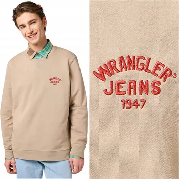 Pánská mikina Pánská mikina bez kapuce WRANGLER SMALL LOGO CREW M