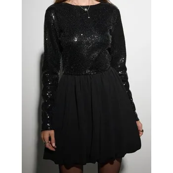 Dámské šaty Sinsay - Minišaty - černá - 706FI-99X - 706FI-99X-XL