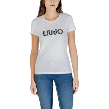 Pánská móda Bílé triko Liu Jo s potiskem Liu Jo bílá | vícebarevná 3487434