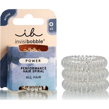 Invisibobble Active POWER gumička do vlasů 3 ks barva Crystal Clear - průhledná