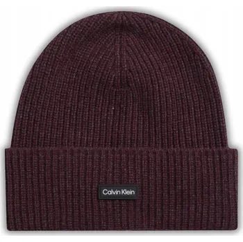 Čepice Calvin Klein zimní čepice beanie červená, univerzální velikost