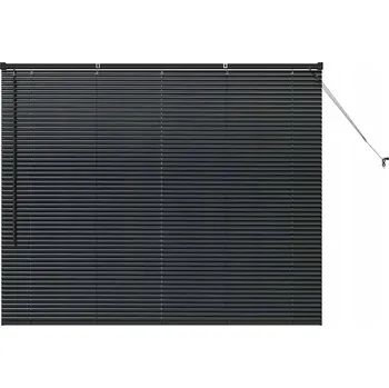 Žaluzie Okenní žaluzie se závěsy Černá Hliník