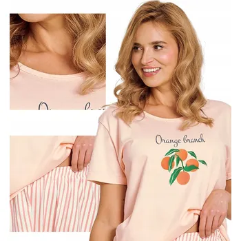 Dámské pyžamo Taro dámské pyžamo bavlna oranžové, velikost L