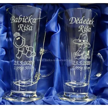 Dekorace do dětského pokoje Pískovaná přátelská souprava BOSTON k narození dítěte - dekor miminka č.3 a č.6