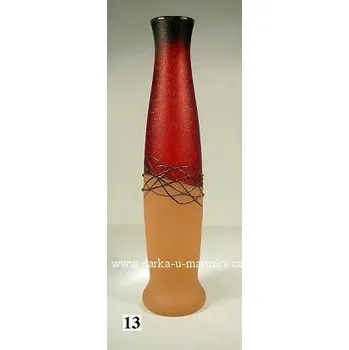 Váza Váza červená č. 13 elegance, v kombinaci zlatavé/list2
