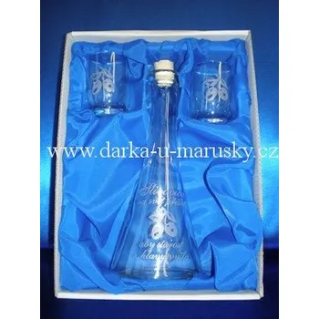 Pískovaná sada 2+1 Slivovice na svět přišla, aby starost z hlavy vyšla - švestky