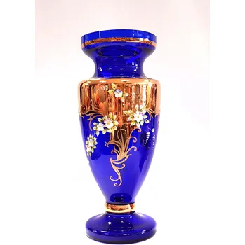Váza Luxusní smaltová váza - B05, 30,5cm v modré barvě