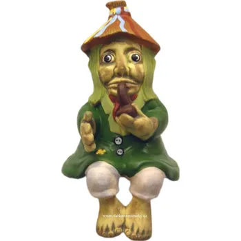 Zahradní dekorace Vodník sedící-P (30 cm)