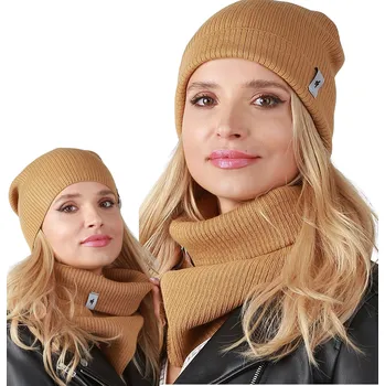Čepice Alur set: čepice a nákrčník (rolák) univerzální velikost, hnědá