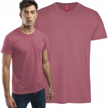 Pánské tričko Pánské tričko bavlna ležérní silnější krátký rukáv růžové M