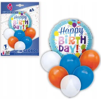 Balónek NAROZENINOVÉ BALÓNKY SADA 7ks NA OSLAVU