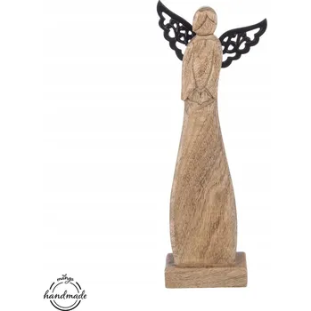 Obraz Dřevěný ANDĚL figurka anděla dekorativní ozdobná stojící 34 cm