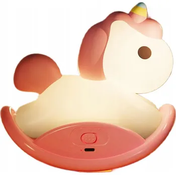 Lampička LED Lampička JEDNOROŽEC noční silikonová USB-C dětská ROZTOMILÉ LAMPY