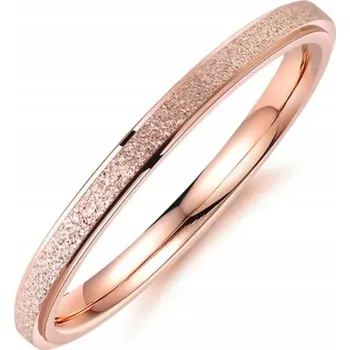 Prsten Prsten Růžové Zlato Pískovaný Ocel